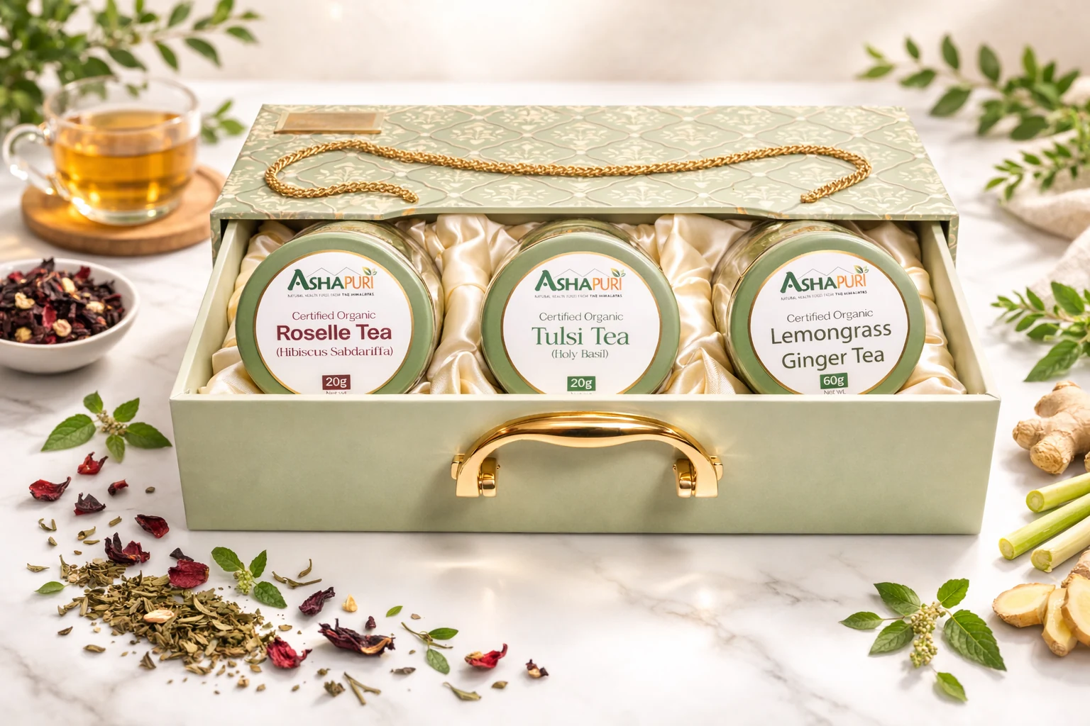 3 Jar Gift Box With Handle