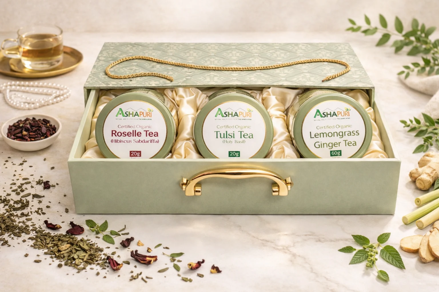 3 Jar Gift Box With Handle