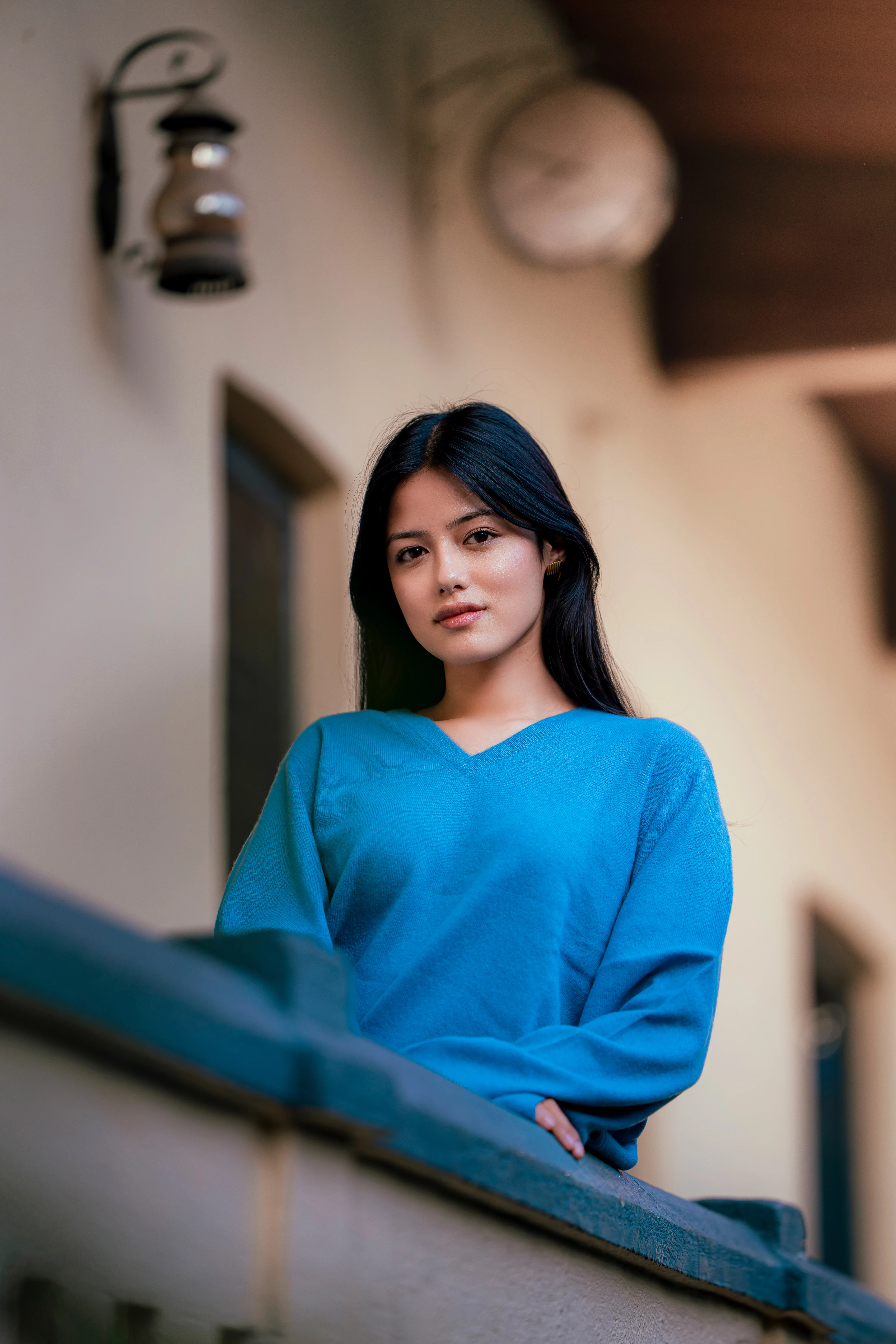 Women's Silk Blend V Neck Top